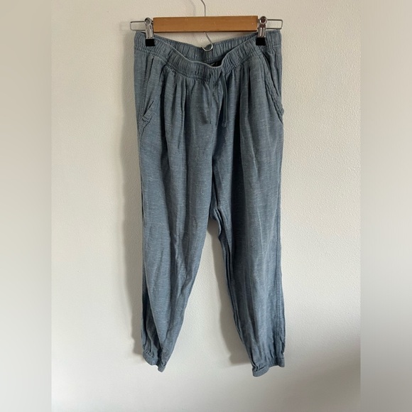 Patagonia Blue Flower Print Cotton Blend Joggers, size small - Picture 3 of 4